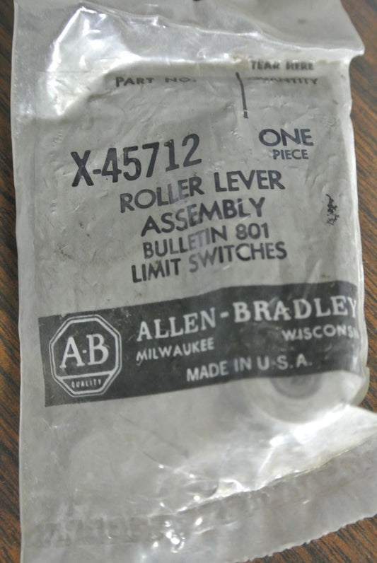 ALLEN-BRADLEY X-45712 ROLLER LEVER ASSEMBLY for 801 LIMIT SWITCHES - NEW SURPLUS