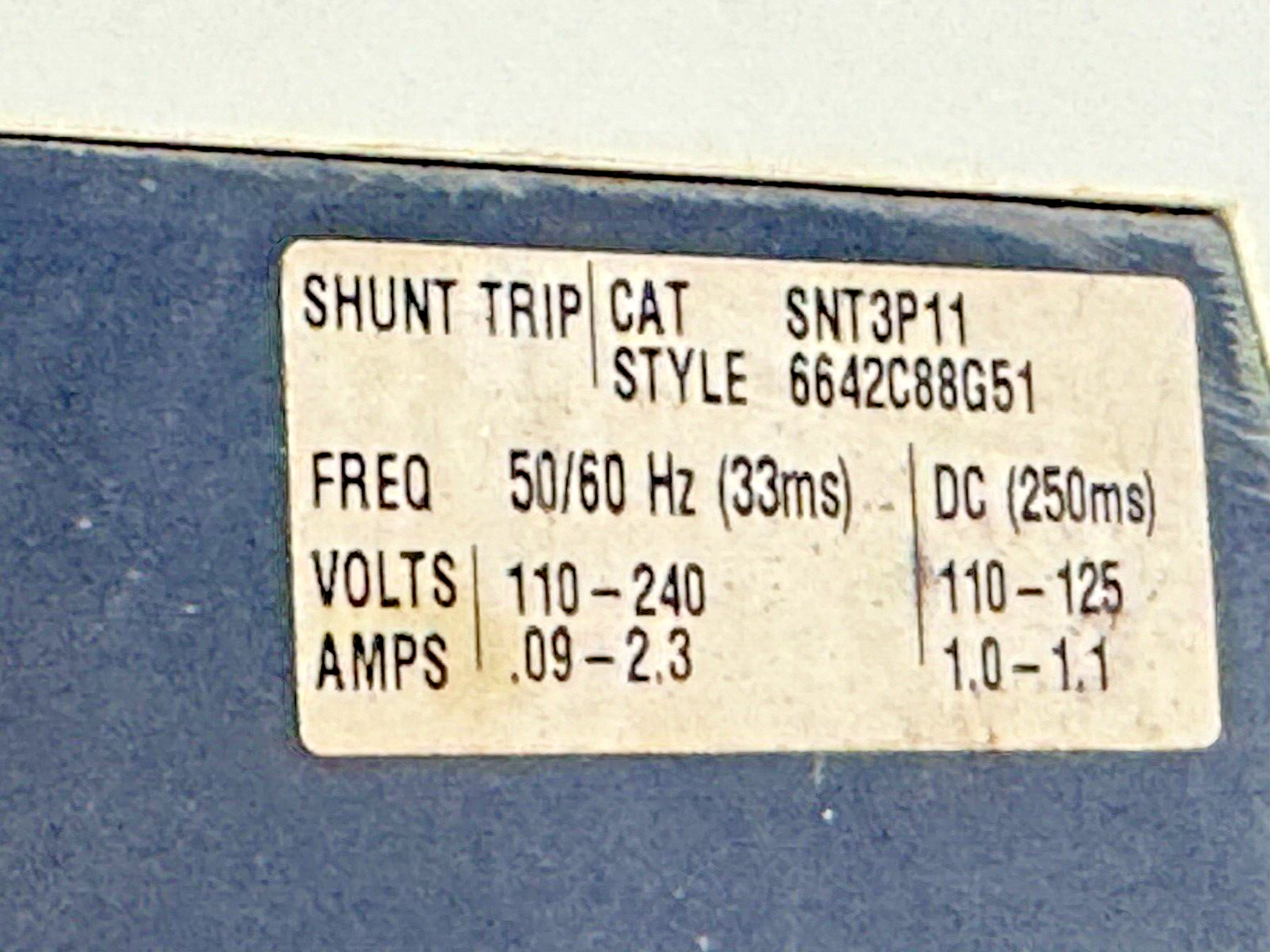CUTLER-HAMMER - HMCP400X5WS10 - 400A, 3POLE, 600VAC, 250VDC W/SNT3P11 SHUNT UNIT