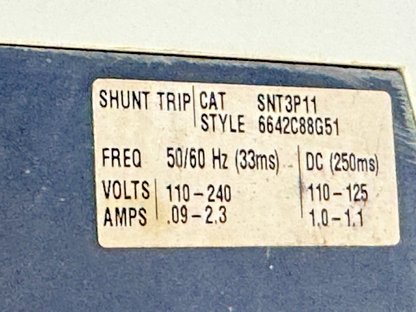 CUTLER-HAMMER - HMCP400X5WS10 - 400A, 3POLE, 600VAC, 250VDC W/SNT3P11 SHUNT UNIT