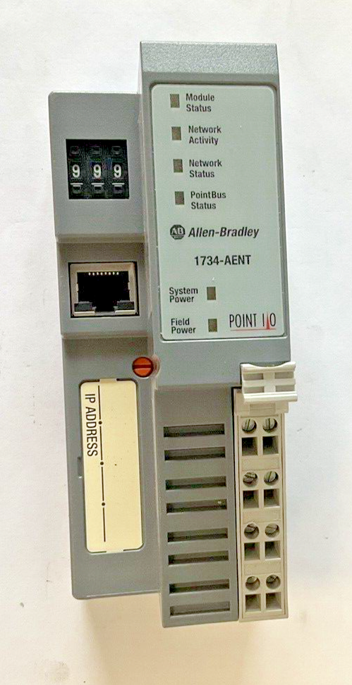 ALLEN BRADLEY 1734-AENT ETHERNET ADAPTER SER.A FW.3.009 24VDC W /1734-RTB