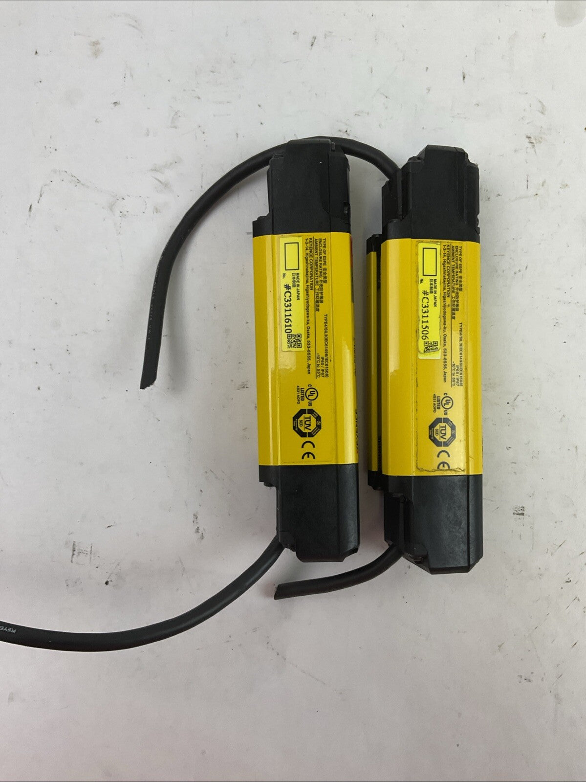 KEYENCE GL-R08H-T TRANSMITTER GL-R08H-R RECEIVER 24VDC LIGHT CURTAIN