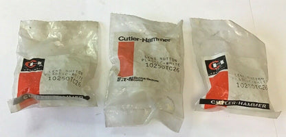 CUTLER HAMMER 10250TC26 LENS BUTTON PLASTIC WHITE***LOTOF3***