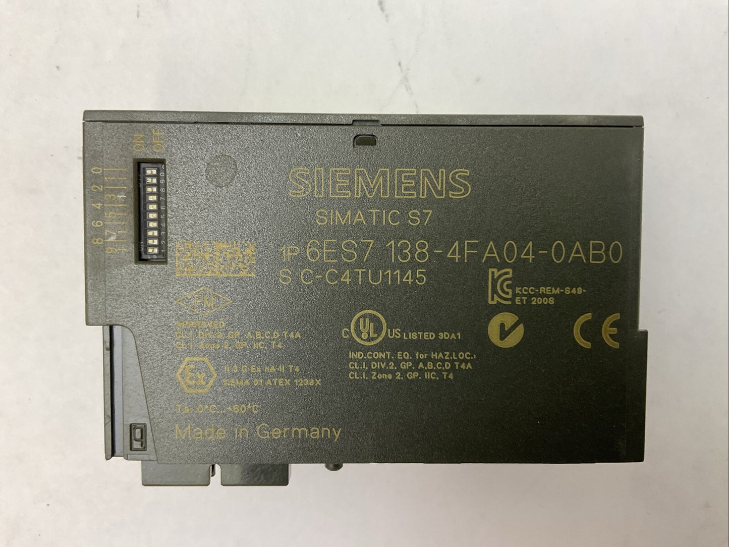 SIEMENS 1P 6ES7 138-4FA04-0AB0 4/8 F-DI DC24V PROFISAFE MODULE