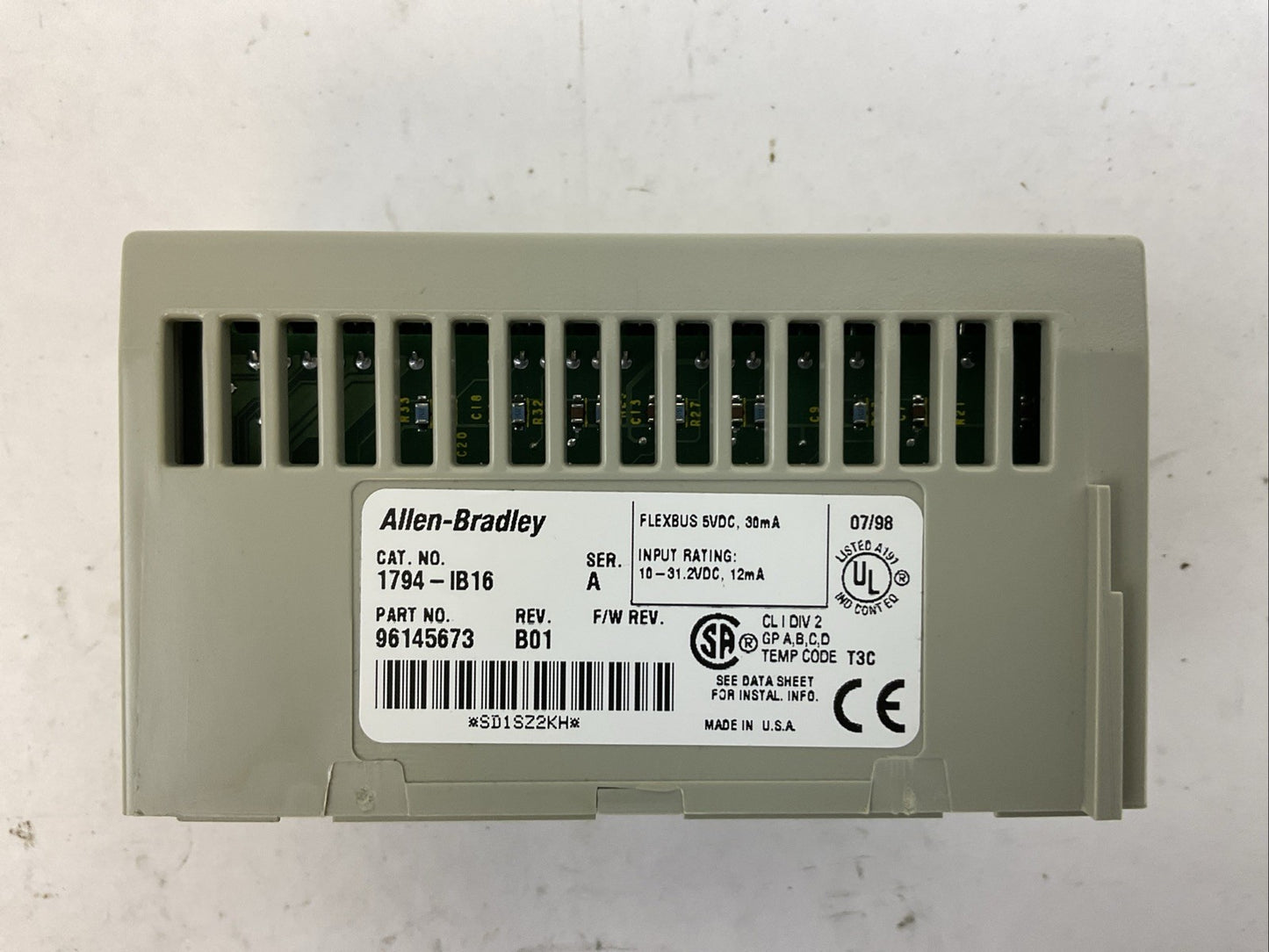 ALLEN BRADLEY 1794-IB16 SER A REV B01 INPUT MODULE