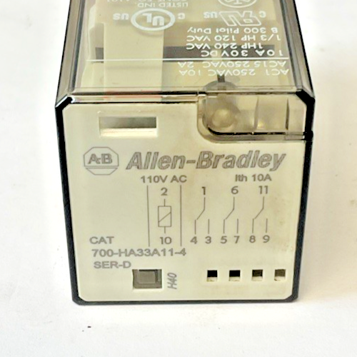 ALLEN BRADLEY 700-HA33A11-4  SER.D RELAY 110VAC 10A ***LOTOF2***