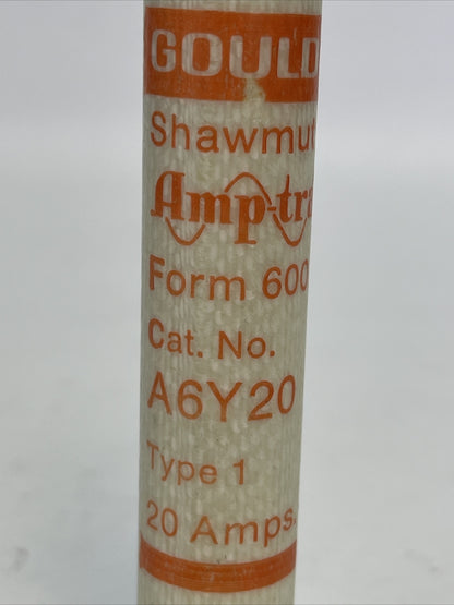 GOULD SHAWMUT A6Y20 AMP-TRAP FORM 600 TYPE 1 FUSE 20AMP 600V AC/DC (BOX OF 10)