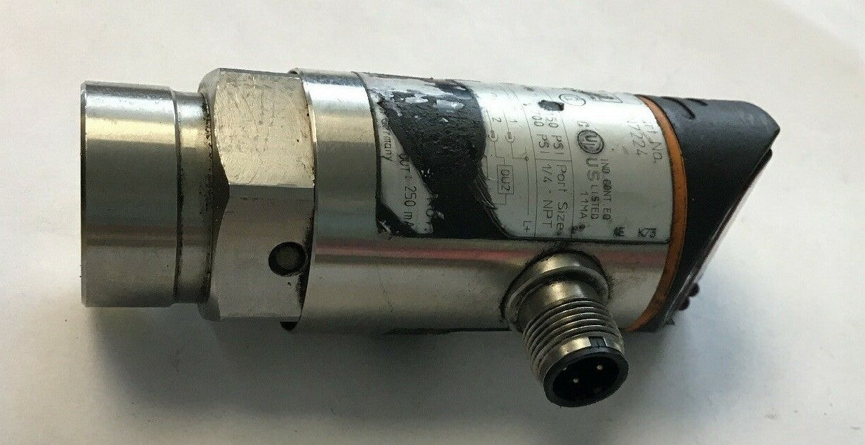 IFM Electronics Effector, PN7224 Sensor 0-150 PSI Range @ 700 PSI Max. 1/4" NPT