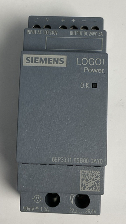 SIEMENS 6EP3331-6SB00-0AY0 POWER SUPPLY 24VDC 1.3A 240VAC