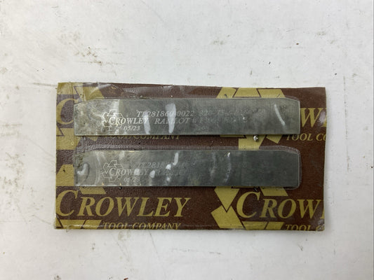CROWLEY TL281860-0022 320-75-4 #166853 RAMLOT #1.003 HONE TOOL BLADE (LOT OF 2)