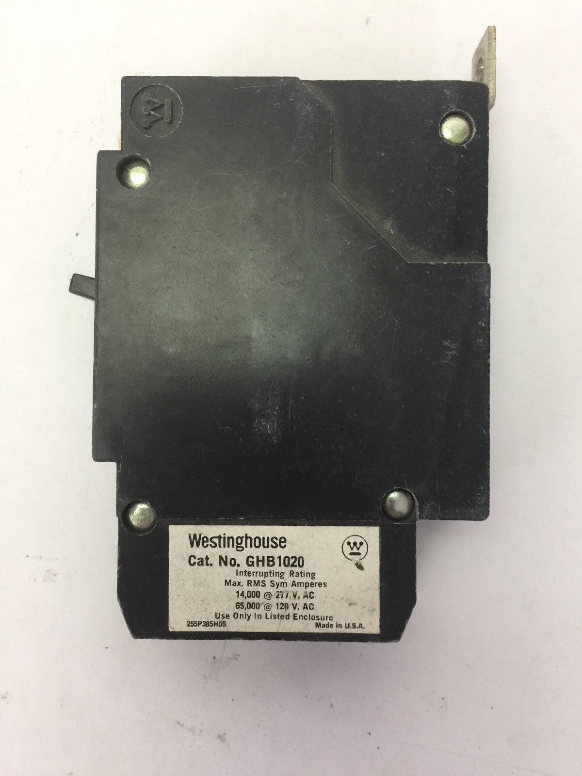 WESTINGHOUSE / CUTLER HAMMER GHB1020 CIRCUIT BREAKER 20A 277VAC 1 P (LOT OF 4)