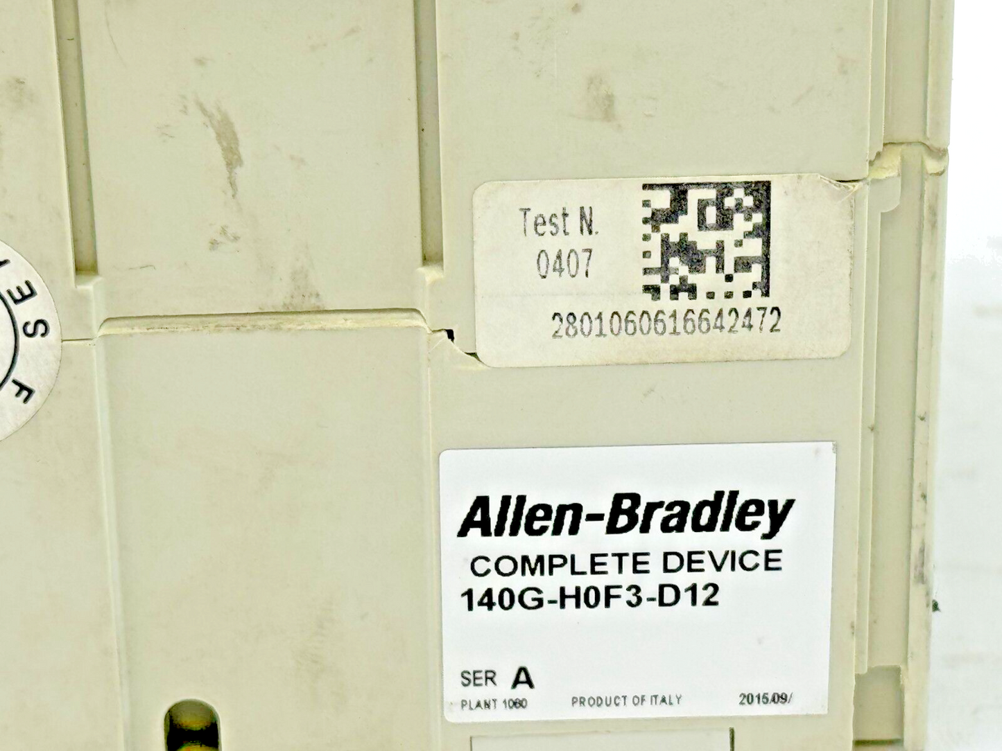 ALLEN BRADLEY - 140G-H0F3-D12 - SERIES A - CIRCUIT BREAKER - 125A, 3 POLE, 480 V