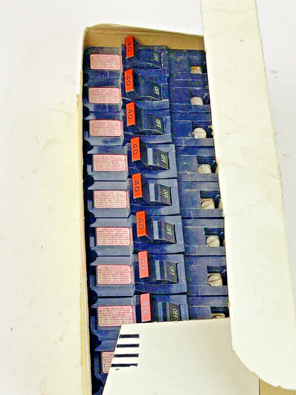 FEDERAL PACIFIC *BOX OF 10* STAB-LOK 40A, 1 POLE CIRCUIT BREAKERS