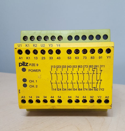 PILZ  774150 PZE  9P 24VACDC 8n/o 1n/c Safety Relay