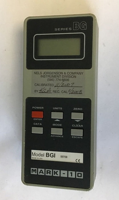 MARK-10 MODEL BGI SERIES BG CONTROLLER/DISPLAY ONLY