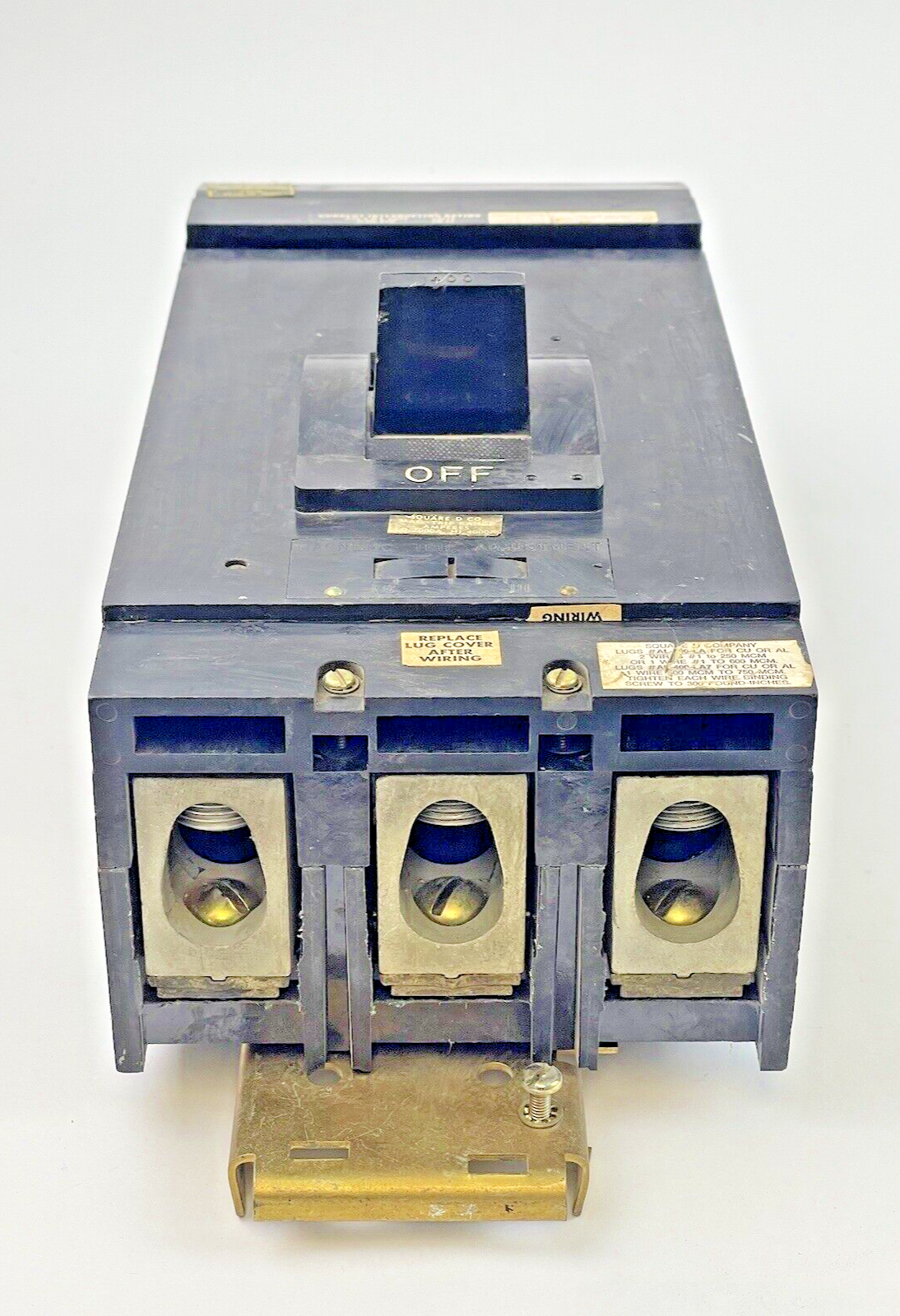 SQUARE D Q432400 -BOLT-ON THERMAL MAGNETIC CIRCUIT BREAKER-400 AMP, 3POLE,240VAC