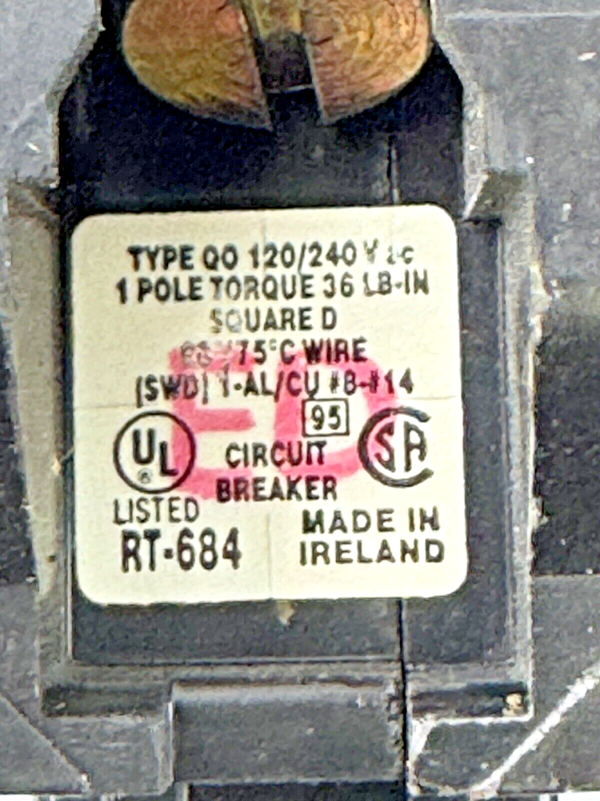 SQUARE D *LOT OF 2* - QO115 - STAB-LOK CIRCUIT BREAKERS - 1 POLE/240VAC/15A -NEW