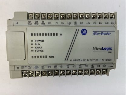 ALLEN BRADLEY 1761-L16AWA MICROLOGIX 1000 SER E FW 1.0 16 POINT CONTROLLER