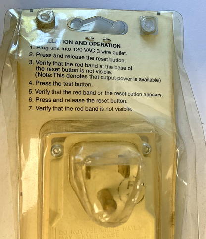 SHOCKSHIELD 90033 GFCI PLUG W/ SURGE PROTECTION 120V 15A
