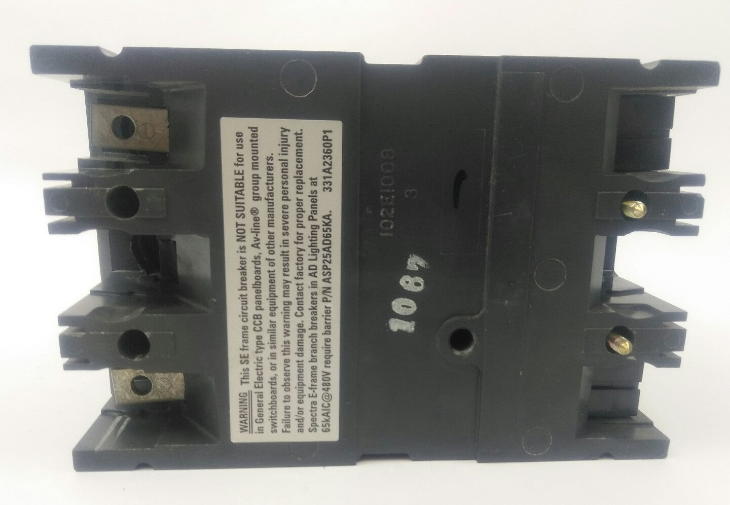 GE SELA24AT0030  2P, 30A, 480V,CIRCUIT BREAKER W/ 20A PLUG, USED GOOD CONDITION