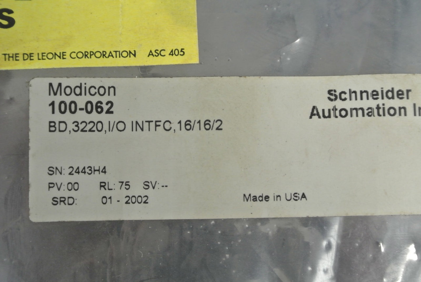 MODICON 100-166 BOARD, DNP II AXIS + 100-062 BOARD I/O INTERFACE 16/16/2