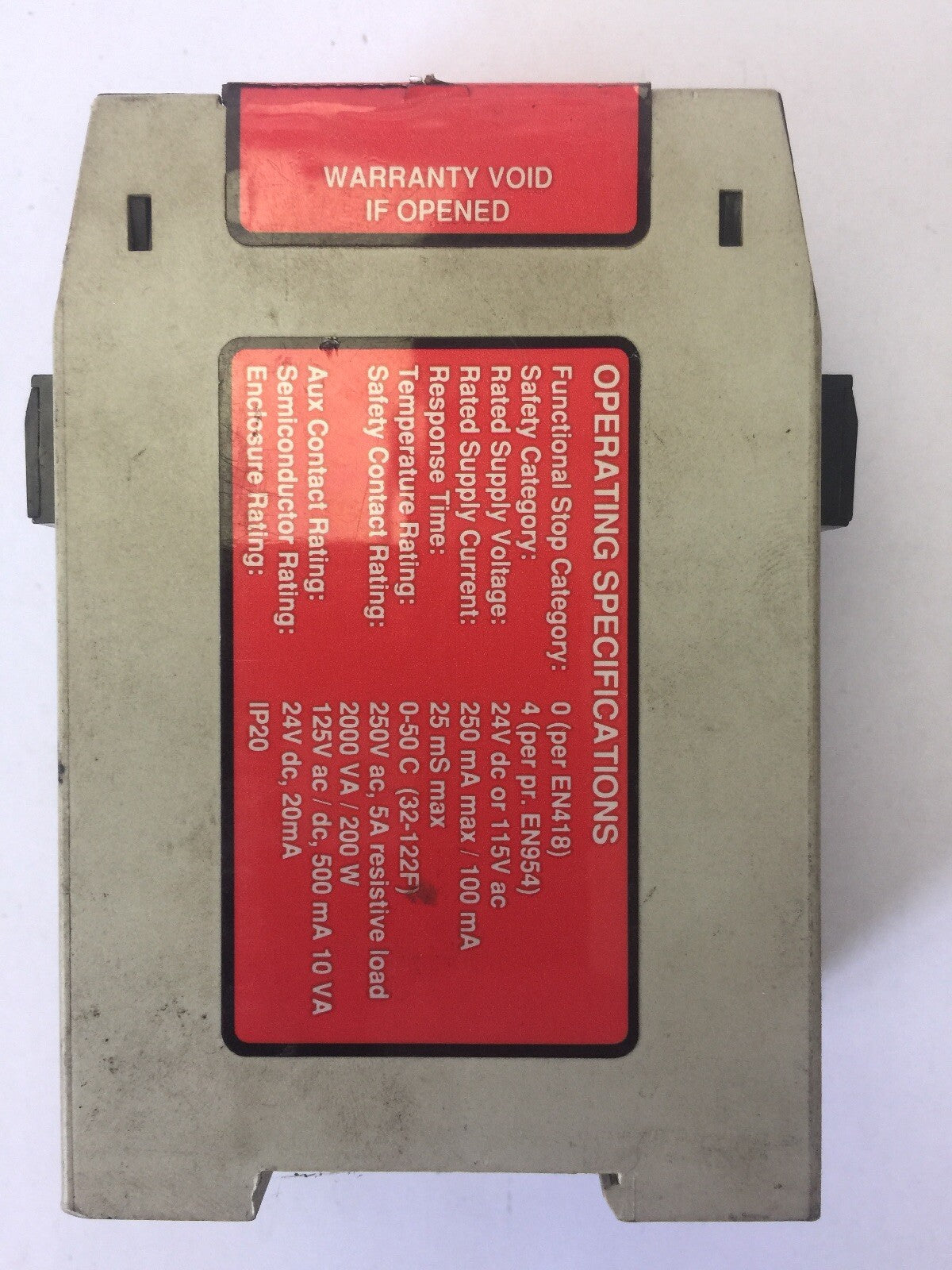 BANNER ES-GA-5A MACHINE SAFETY RELAY 24VDC OR 115VAC 250mA