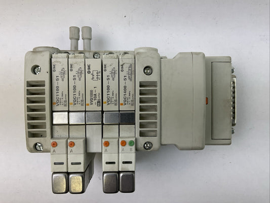 SMC VQC1400-51 (4) VQC VALVE 0.1-0.7 MPa VVQ1000-10A-1 (1) BLANKING PLATE