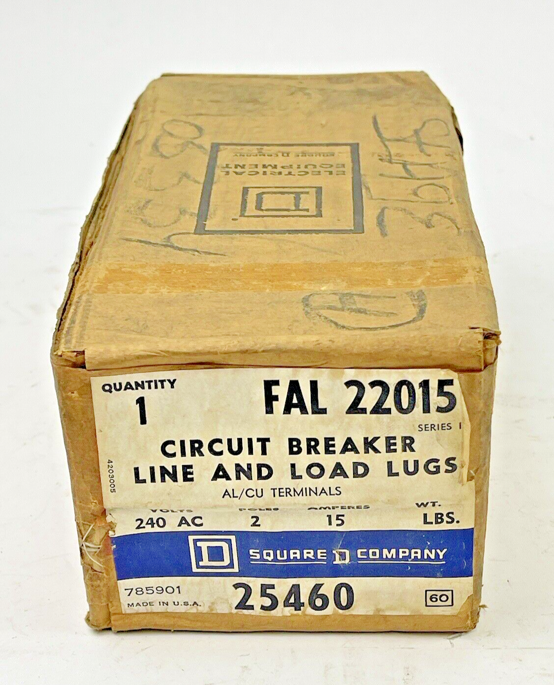 SQUARE D - FAL 22015 - CIRCUIT BREAKER - 15A/ 2 POLE/ 240 VAC