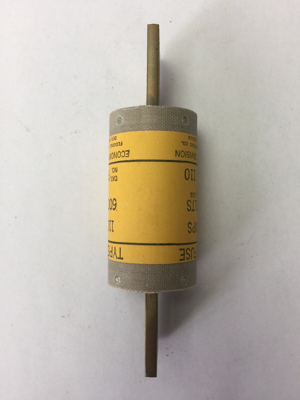 ECONOMY FUSE DIVISION RFC 110 TYPE-RF FUSE 110 AMP 600 VOLTS FEDERAL PACIFIC