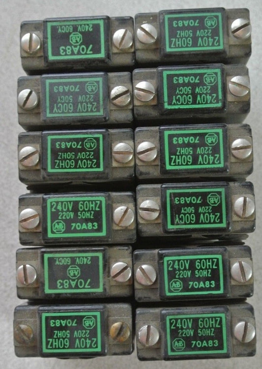 ALLEN-BRADLEY 70A83 COIL SIZE 0 220V/50Hz, 240V/60Hz - NEW SURPLUS - LOT of 12