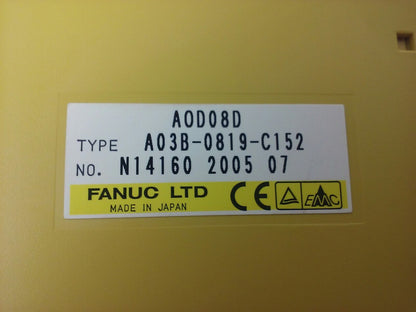 FANUC A0D08D TYPE A03B-0819-C152 INTERFACE MODULE, USED, MISSING FRONT COVER