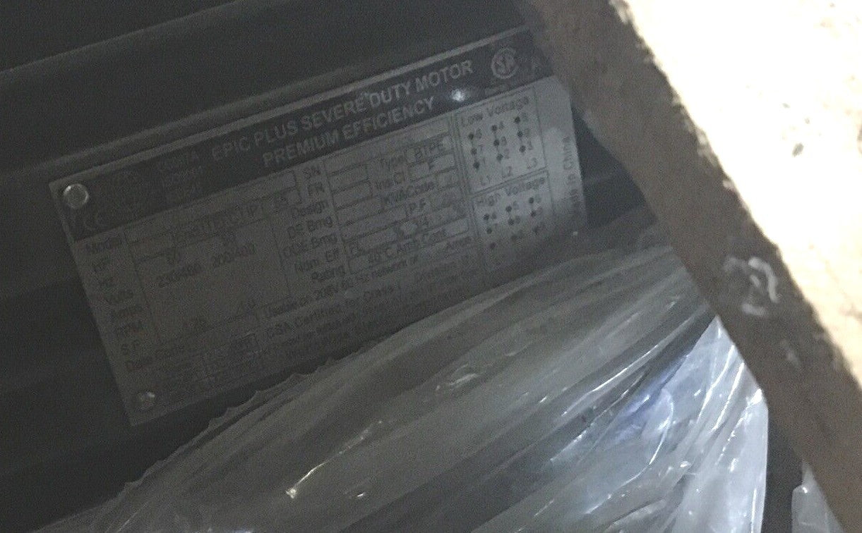 WORLDWIDE ELECTRIC EP7.5-36-213T MOTOR 230/460V 3530RPM 60/50HZ 18.45/9.24AMP