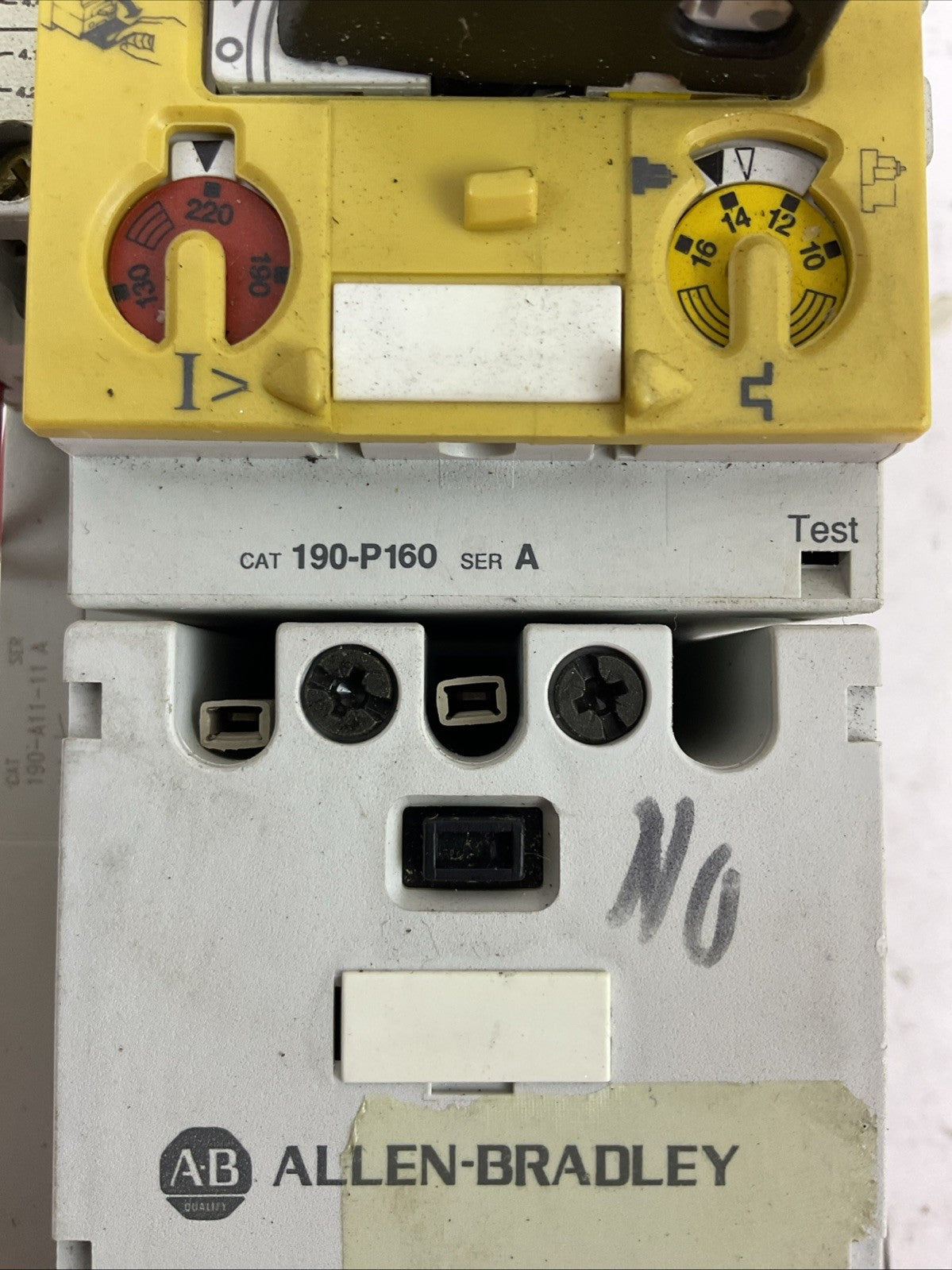 ALLEN BRADLEY STARTER 190-A40 COIL 120V 190-P160 190-T11-11 190-A11-11 190-CPS40