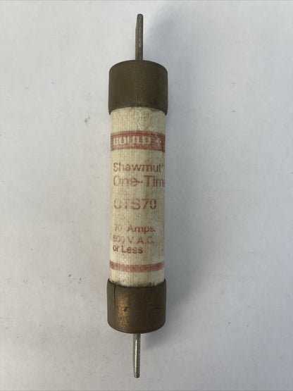 GOULD SHAWMUT OTS70 ONE-TIME FUSE 70AMP 600VAC (LOT OF 6)
