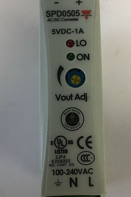 CARLO GAVAZZI SPD05051 AC/DC CONVERTER 5VDC-1A 100-240VAC