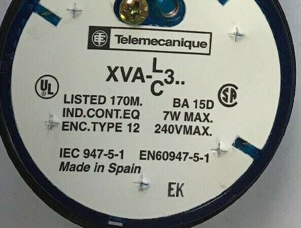 TELEMECANIQUE XVAC361 STACKABLE LIGHT BLUE LENS