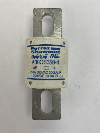 FERRAZ SHAWMUT A30QS350-4 SEMICONDUCTOR FUSE AMP-TRAP 350AMP 300V