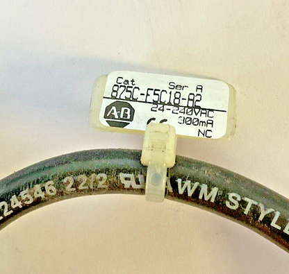 ALLEN BRADLEY 875C-F5C18-A2 PROXIMITY SWITCH SER.A 240VAC 300MA