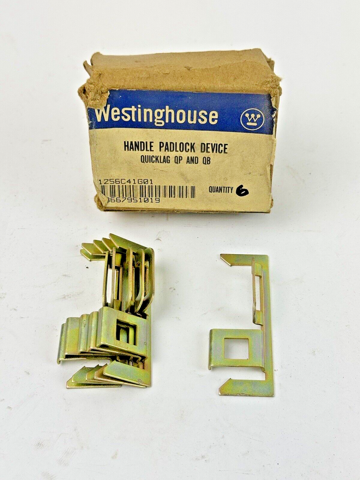 WESTINGHOUSE *BOX OF 6** - 1256C41G01 - HANDLE PADLOCK DEVICE - QUICKLAG QP & QB