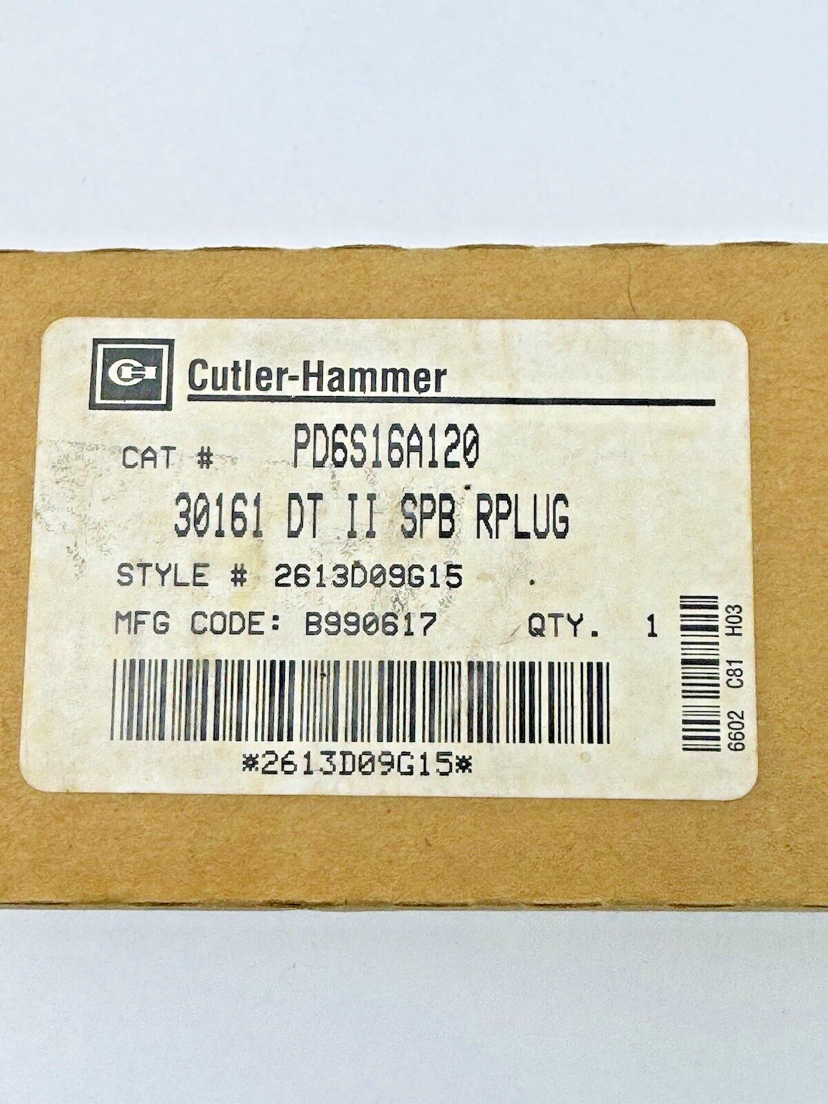 CUTLER-HAMMER - PDS16A120 -  DIGITRIP RMS RATING PLUG - 1200 AMP - NEW OLD STOCK