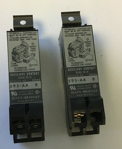 Allen Bradley 595-AA SER.B Auxiliary Contact Size 0-5***LOTOF2***