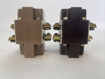 SYLVANIA CLARK PB 600V TYPE H & HO CONTACT BLOCK 2 N.O.-2N.C. CONTACTS(LOT OF 2)