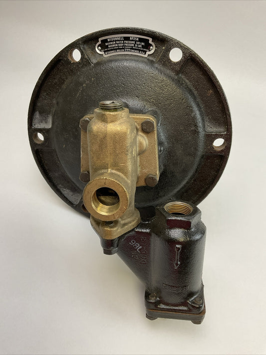 McDONNELL No25A HEAD ASSEMBLY MAX WATER PRESSURE 100LBS MAX BODY PRESSURE 35LBS