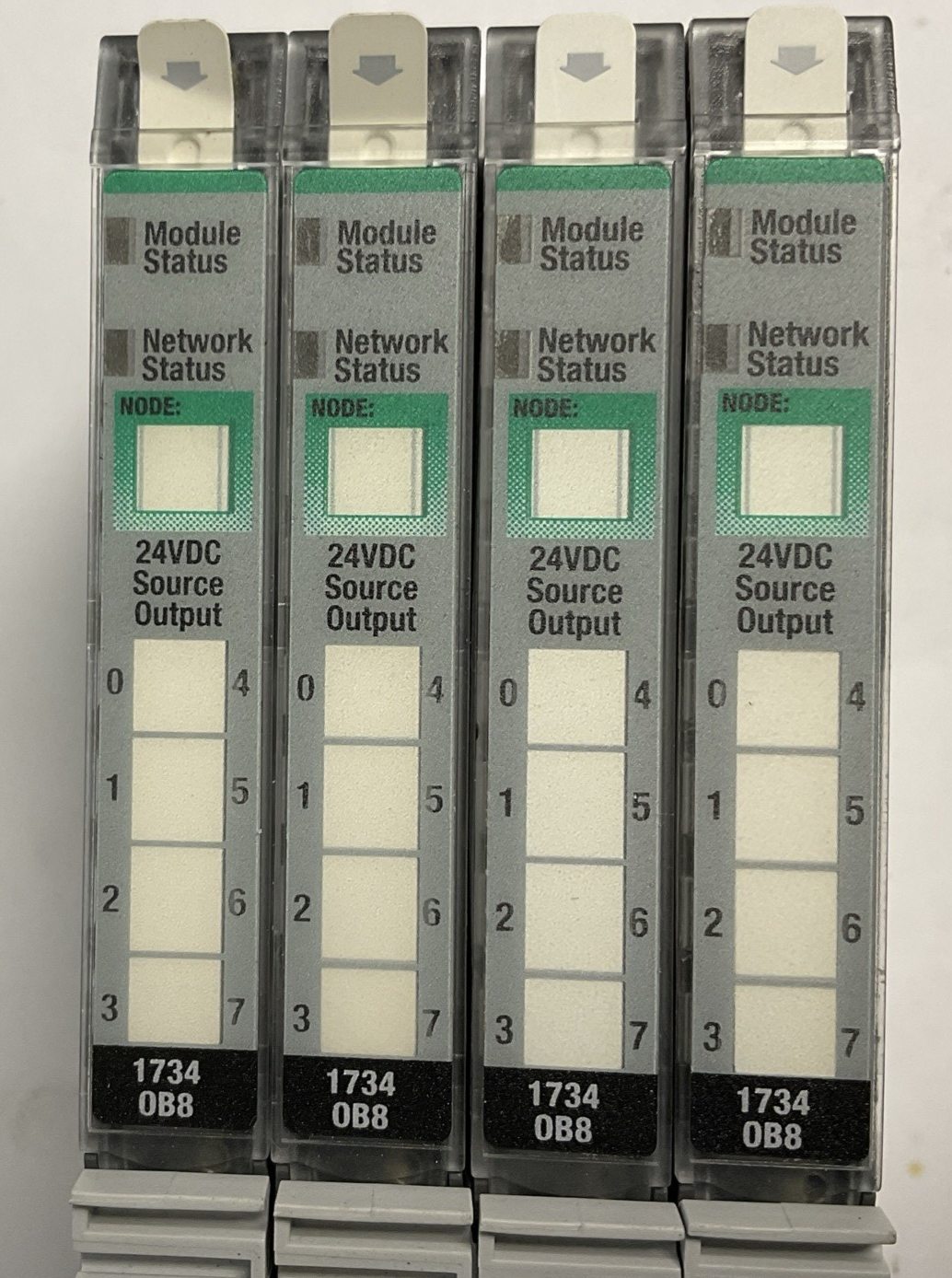 ALLEN BRADLEY 1734-OB8 OUTPUT MODULE SER.C FW3.022  W/1734-TOPS SER.A**LOTOF4**