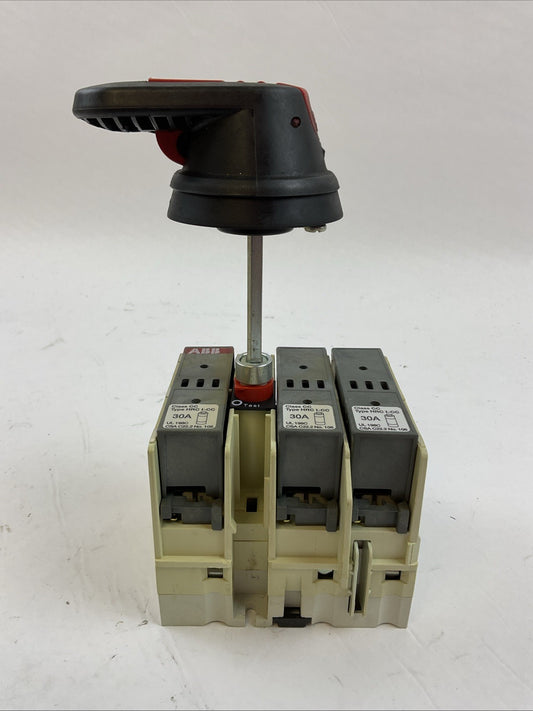 ABB OS 30FACC12 DISCONNECT SWITCH 600VAC 30A 3PH 20HP