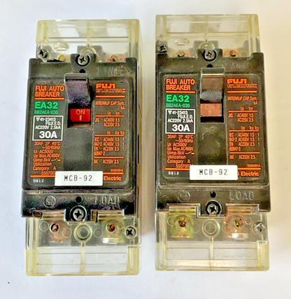 FUJI ELECTRIC EA32 BB2AEA-030 CIRCUIT BREAKER 30A 200VAC 2.5KA***LOTOF2***