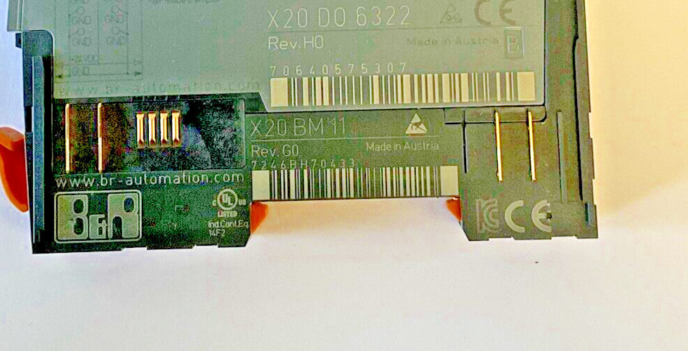 B&R AUTOMATION PLC MODULE OUTPUT X20DO6322 REV.H0 X20BM11 REV.G0
