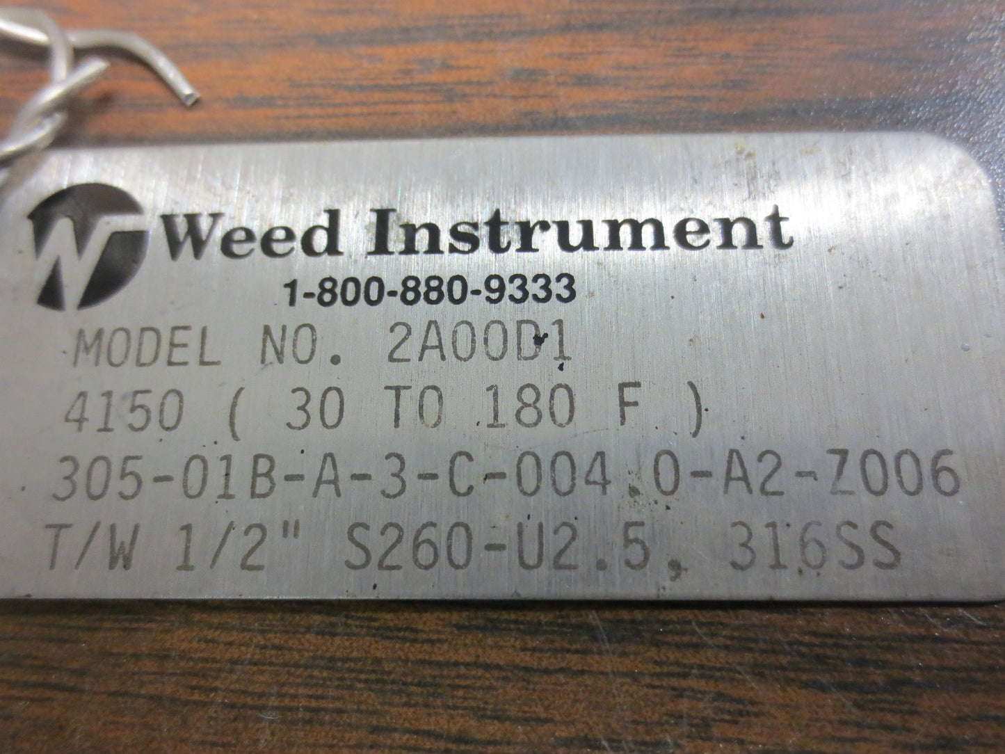 WEED 2A00D1 THERMOWELL TEMP SENSOR PROBE ASSY w/ 4150 SENSOR MATE TRANSMITTER