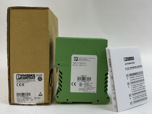 PHOENIX CONTACT FL PSE 2TX 2891013 24VDC ETHERNET MODULE
