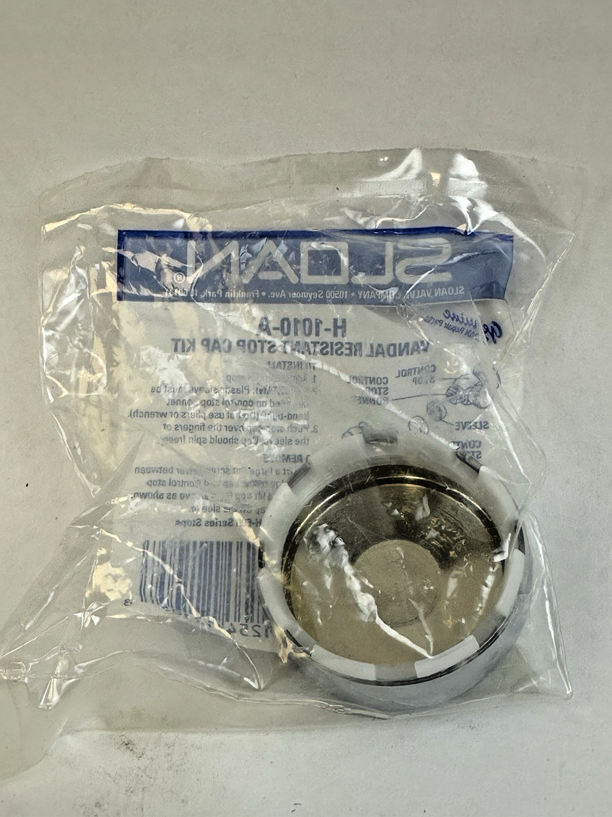 SLOAN H-1010-A VANDAL RESISTANT STOP CAP KIT 3308791