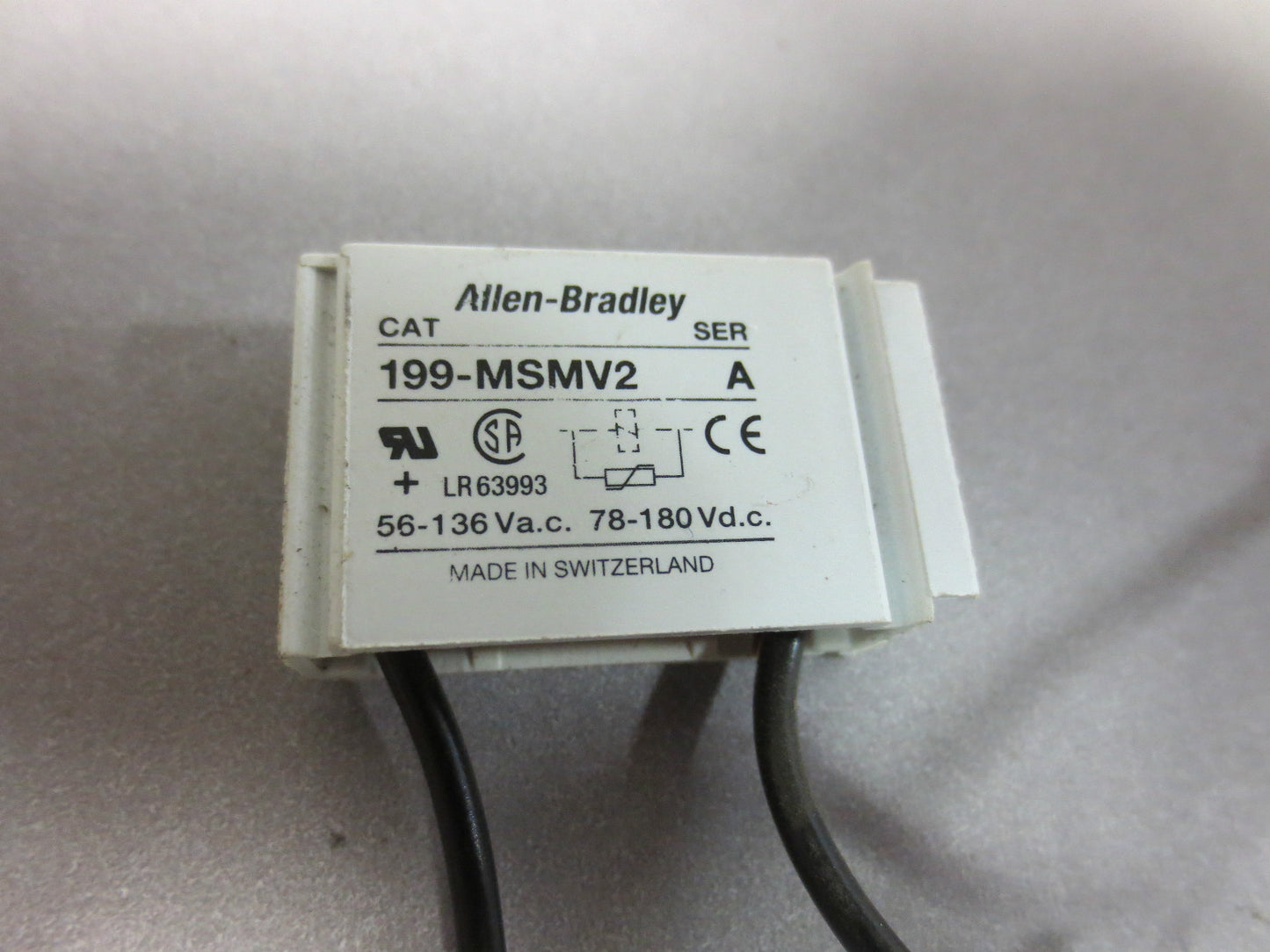 ALLEN-BRADLEY 199-MSMV2 SURGE SUPRESSOR Ser. A